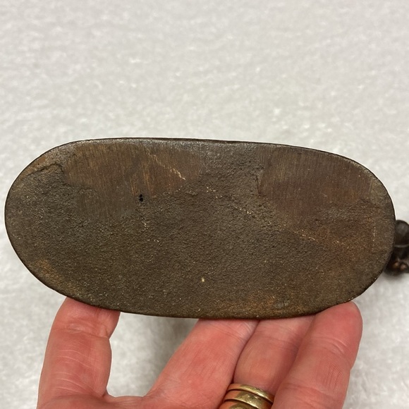 Vtg. 1940’s Galloping horse Native American Bronze Finish Japaned Metal - Picture 6 of 8